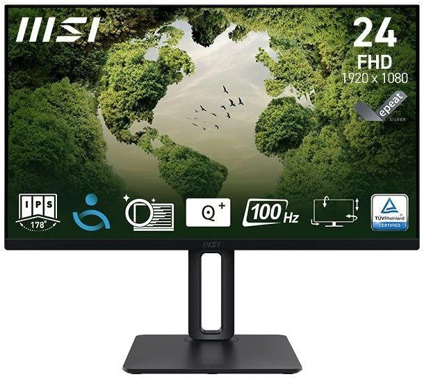 Monitorius MSI PRO MP245PG 60 cm (24 colių) IPS FHD HDMI/DP 4 ms 100 Hz Pivot