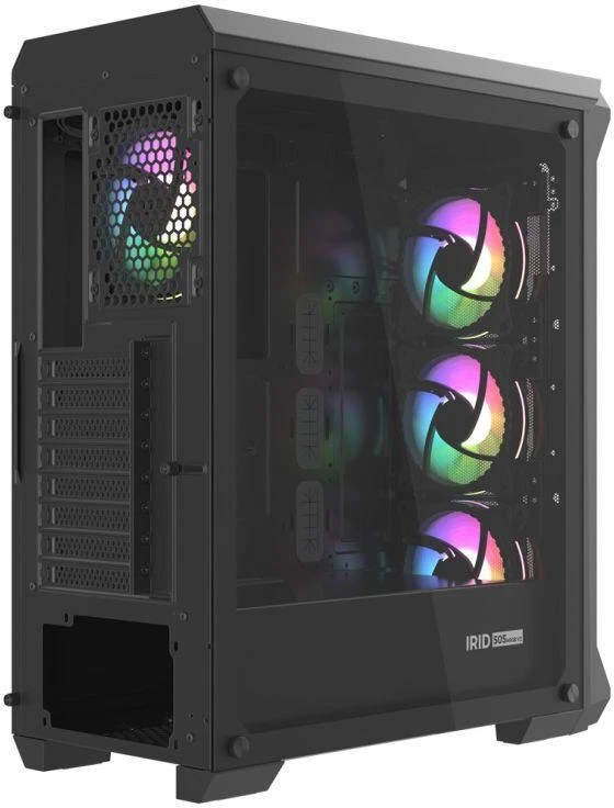 Ausinės NATEC Genesis Irid 505 ARGB NPC-1518 Korpusas (ATX, Micro ATX, Mini ITX; Juodas)