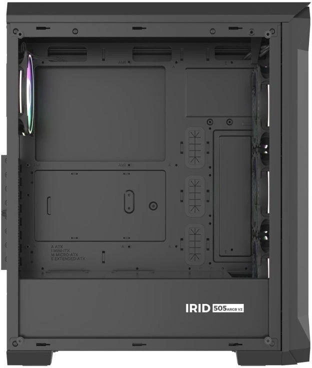 Ausinės NATEC Genesis Irid 505 ARGB NPC-1518 Korpusas (ATX, Micro ATX, Mini ITX; Juodas)