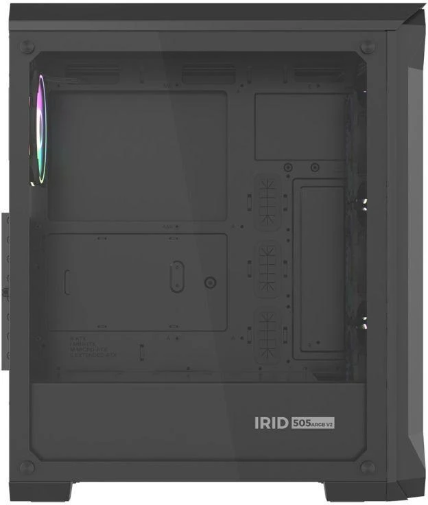 Ausinės NATEC Genesis Irid 505 ARGB NPC-1518 Korpusas (ATX, Micro ATX, Mini ITX; Juodas)
