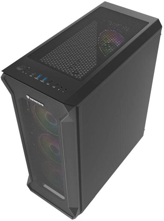 Ausinės NATEC Genesis Irid 505 ARGB NPC-1518 Korpusas (ATX, Micro ATX, Mini ITX; Juodas)