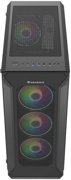 Ausinės NATEC Genesis Irid 505 ARGB NPC-1518 Korpusas (ATX, Micro ATX, Mini ITX; Juodas)