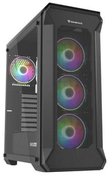 Ausinės NATEC Genesis Irid 505 ARGB NPC-1518 Korpusas (ATX, Micro ATX, Mini ITX; Juodas)