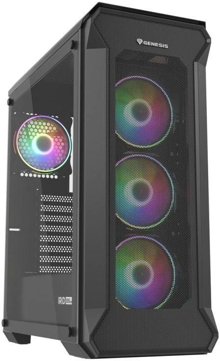 Ausinės NATEC Genesis Irid 505 ARGB NPC-1518 Korpusas (ATX, Micro ATX, Mini ITX; Juodas)