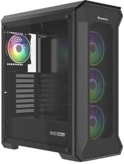 Ausinės NATEC Genesis Irid 505 ARGB NPC-1518 Korpusas (ATX, Micro ATX, Mini ITX; Juodas)