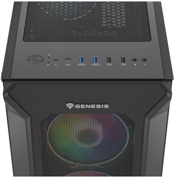 Genesis | PC Case | IRID 505 ARGB | Juodas | Midi-Tower