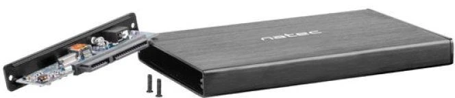 Kietasis diskas NATEC NKZ-0941 HDD/SSD external enclosure RHINO GO for 2.5" SATA - USB 3.0, Aluminum