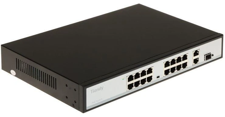 Šakotuvas Uniview PoE komutatorius TC-P3S019 SPEC:H/1621/AT/180, 16 prievadų, SFP, Tiandy