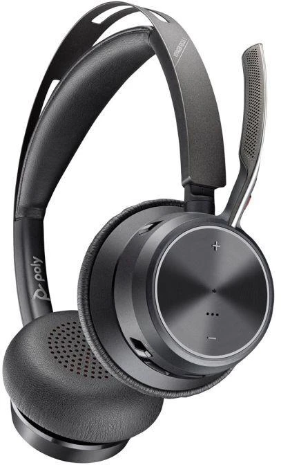 „Hewlett Packard“ (HP) HP „Poly Voyager Focus 2 USB-C BT“ ausinės + USB-C/A adapteris + įkrovimo stovas