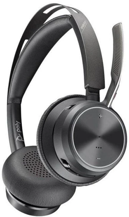 „Hewlett Packard“ (HP) HP „Poly Voyager Focus 2 USB-C BT“ ausinės + USB-C/A adapteris + įkrovimo stovas