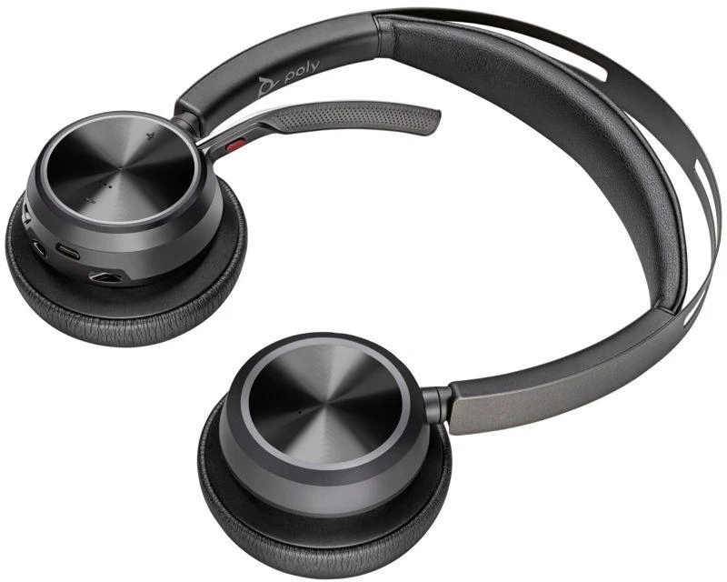 „Hewlett Packard“ (HP) HP „Poly Voyager Focus 2 USB-C BT“ ausinės + USB-C/A adapteris + įkrovimo stovas