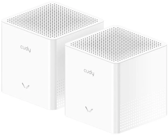 Ausinės Prieigos taškas CUDY M1200 (2 vnt. pakuotė) AC1200 dviejų dažnių „Wi-Fi“, 2x 10/100 Mbps „Mesh“ sistema