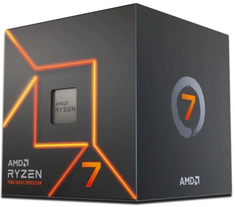 Procesorius AMD Ryzen 7 7700 5.3GHz AM5 8C/16T 65W 40MB su Wraith Prism Cooler BOX