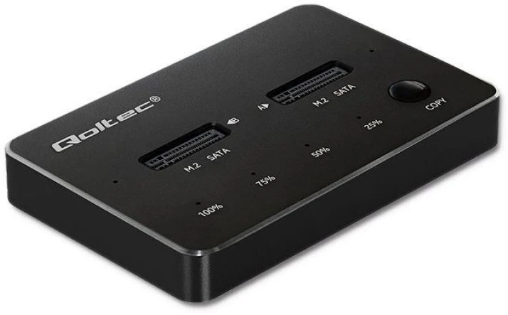 QOLTEC 50310 Drive Docking Station 2x SSD M.2 SATA / NGFF / USB Type C