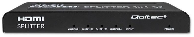 Qoltec 51798 aktyvus HDMI skirstytuvas 4 x HDMI 4K x 2K | 3,4 Gb/s