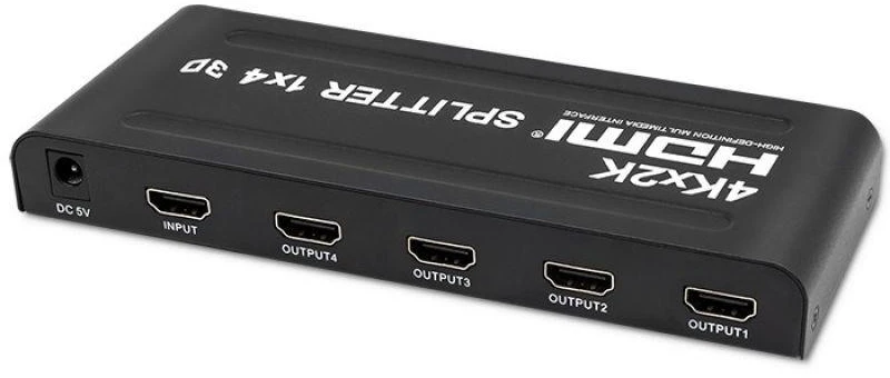 Qoltec 51798 aktyvus HDMI skirstytuvas 4 x HDMI 4K x 2K | 3,4 Gb/s