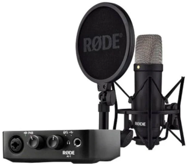 Rode RØDE NT1 Signature Juodas + AI-1 Studio Kit MK2 - complete studio set