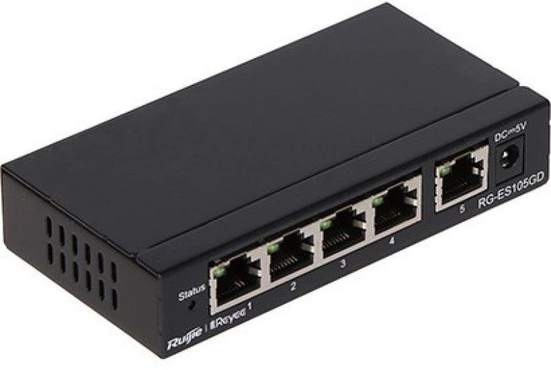 Šakotuvas Ruijie Networks 5 prievadų komutatorius RG-ES105GD
