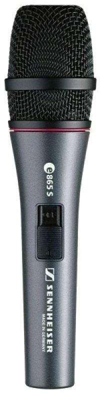 „Sennheiser E865-S“ – superkardioidinis kondensatorinis vokalinis mikrofonas, versija su įjungimo/išjungimo jungikliu