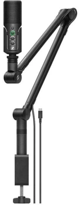 „Sennheiser Profile Streaming Set“ – USB-C mikrofonas su reguliuojamu laikikliu, skirtas transliacijoms podcast'uose ir transliacijoms