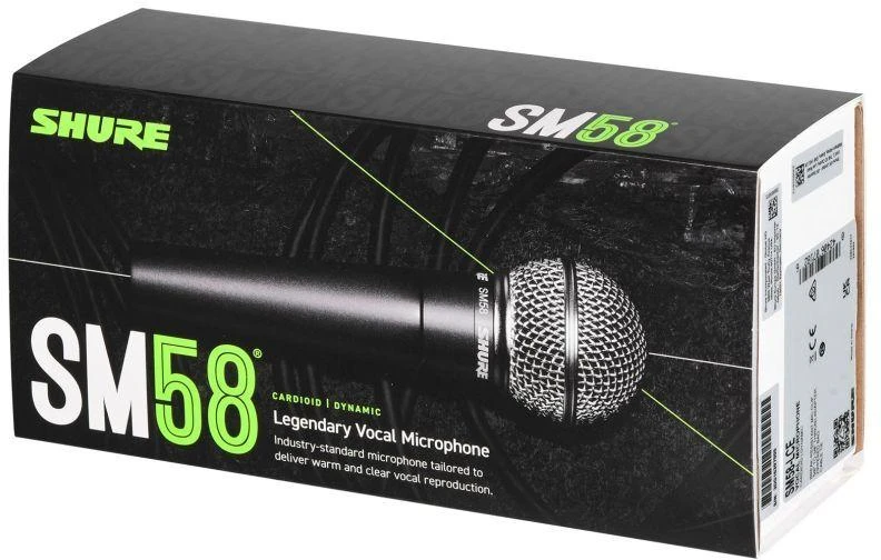 Ausinės Shure SM58-LCE - Dinaminis, kardioidinis, vokalinis mikrofonas