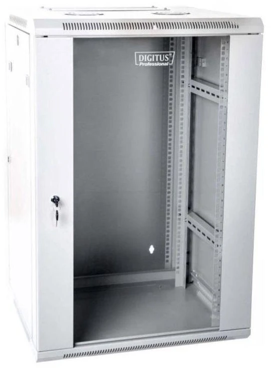 Digitus Professional Assmann Electronic DIGITUS DN-WD19 15U/600 Sieninė spintelė 15U dvisekcija 600x6000mm pilkas RAL 7035