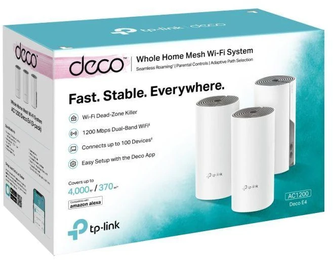 Ausinės TP-LINK Deco E4 tinklo sistema (3 vnt.)