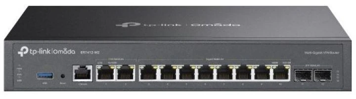 TP-Link Omada ER7412-M2 laidinis maršrutizatorius 2.5 Gigabit Ethernet, Gigabitinis eternetas Juoda
