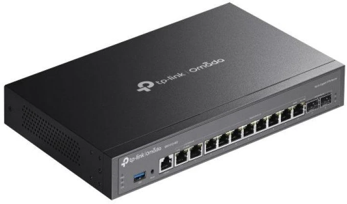 TP-Link Omada ER7412-M2 laidinis maršrutizatorius 2.5 Gigabit Ethernet, Gigabitinis eternetas Juoda