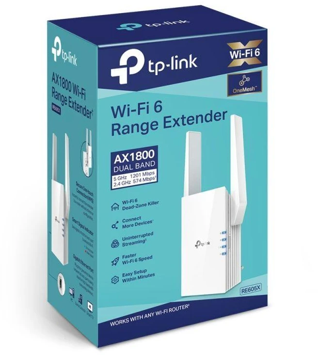 Ausinės TP-LINK RE605X signalo kartotuvas