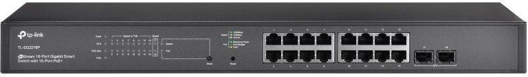 Ausinės TP-Link TL-SG2218P L2/L2+ gigabitinis eterneto komutatorius (10/100/1000) su PoE palaikymu, 1U, juodas
