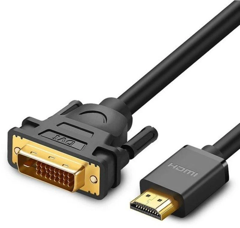Kabelis Ugreen HDMI-DVI (24+1) kištukai 1.5m dvikryptis (1080P@60Hz) juodas HD106