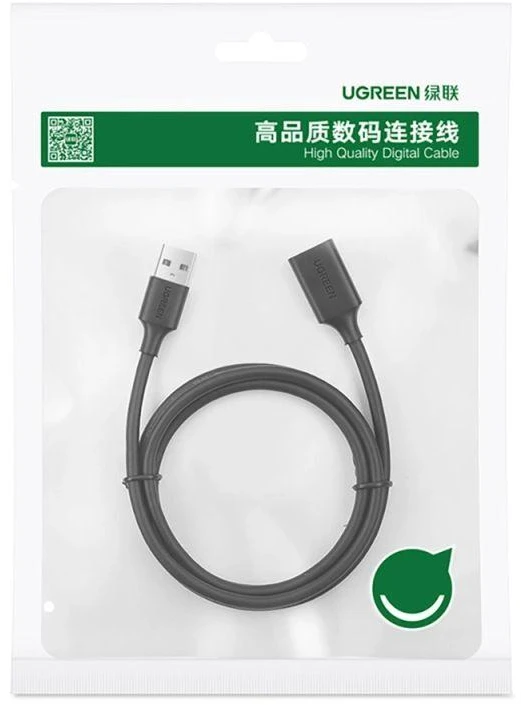 UGREEN US103 USB 2.0 kabelio prailginimas 5m - Juodas