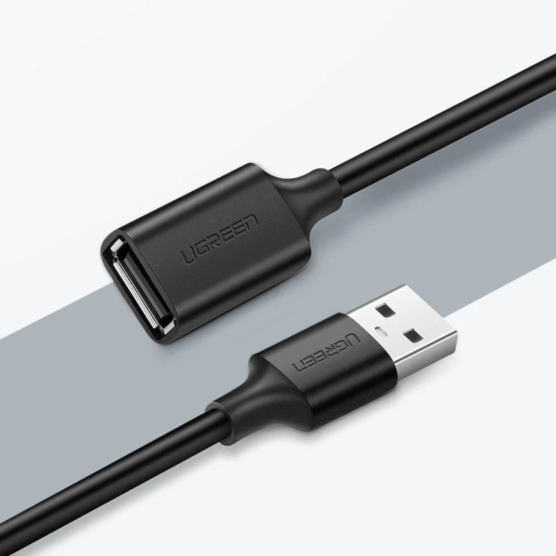 UGREEN US103 USB 2.0 kabelio prailginimas 5m - Juodas