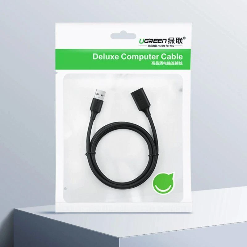 UGREEN US103 USB 2.0 kabelio prailginimas 5m - Juodas