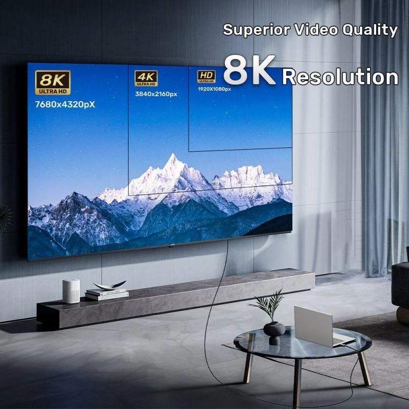 Unitek optinis kabelis HDMI 2.1 AOC 8K 120Hz 15m