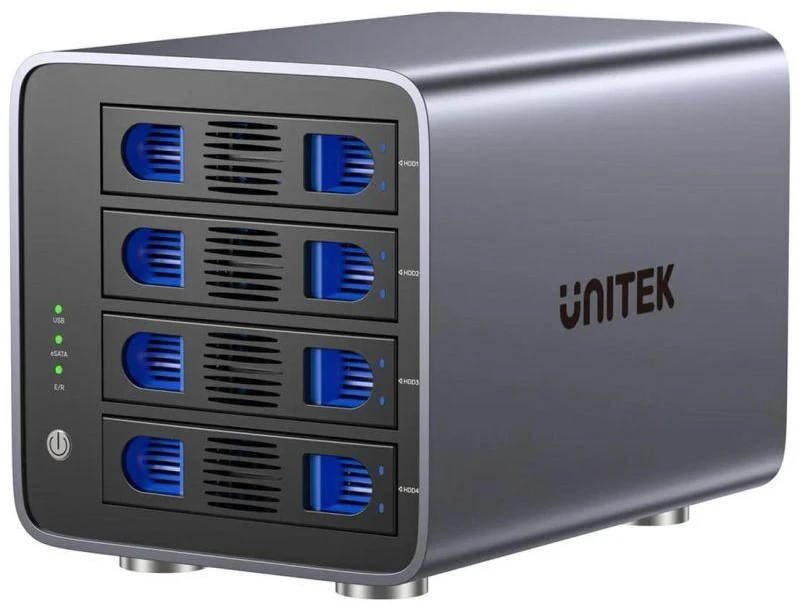UNITEK RAID išorinis korpusas 2.5''/3.5'' SATA diskams, 8 režimai, 80TB, USB-C
