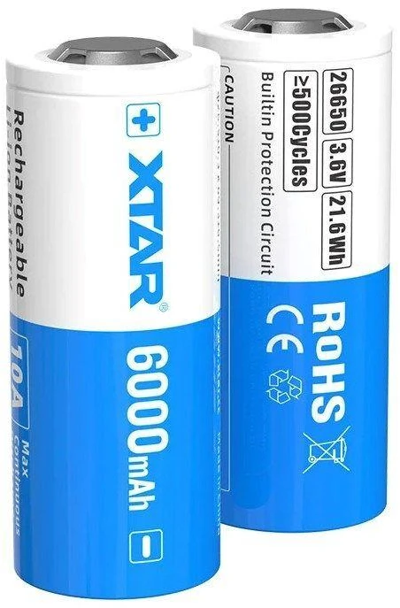 Xtar Baterija 26650 3,6V Li-ion 6000 mAh