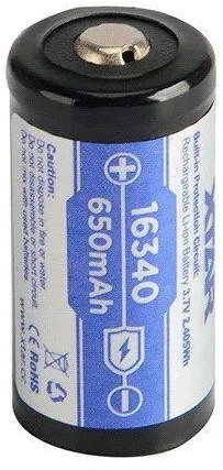 Xtar 650mAh 3,7V 16340 CR123 akumuliatorius su PCB
