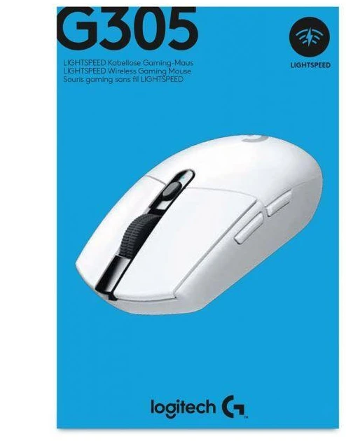 Ausinės Žaidimų pelė G305 Belaidė Balta