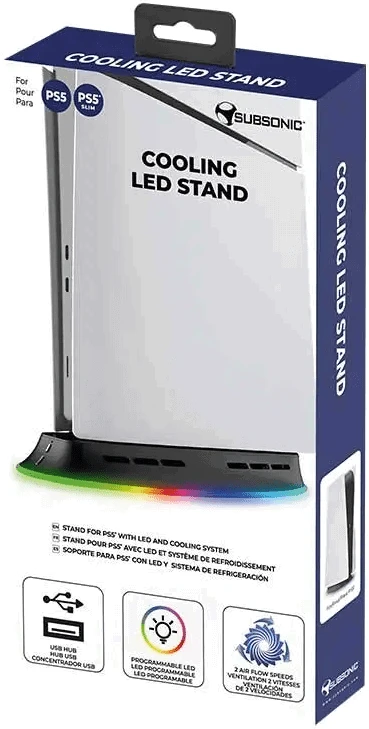 Subsonic Ikigarsinio aušinimo LED stovas – PS5/PS5 plonas