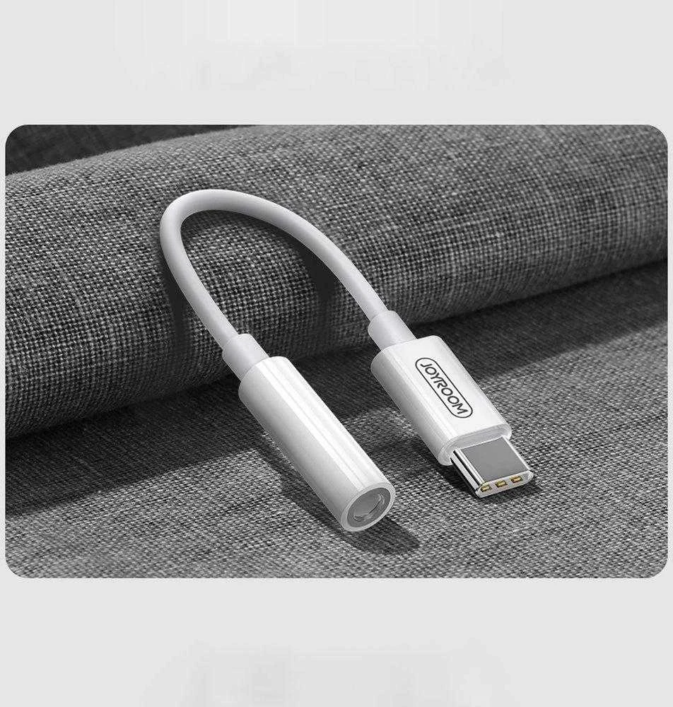 Garso adapteris Joyroom SH-C1 Type-C iki 3.5mm baltas