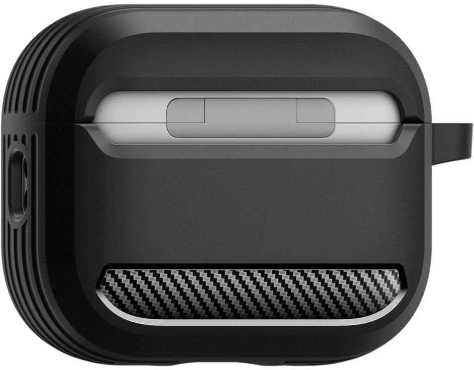 Spigen Rugged Armor dėklas skirtas AirPods Pro 3 – Matte juodos spalvos