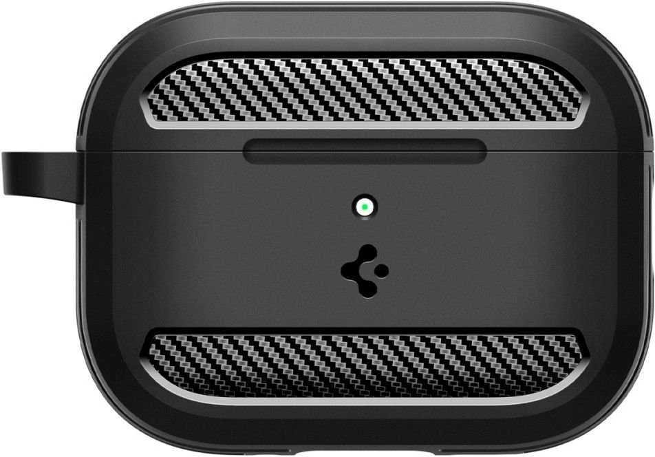 Spigen Rugged Armor dėklas skirtas AirPods Pro 3 – Matte juodos spalvos