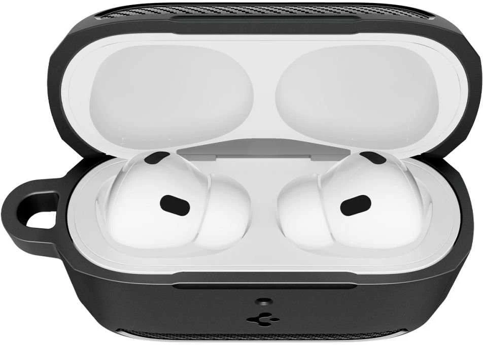 Spigen Rugged Armor dėklas skirtas AirPods Pro 3 – Matte juodos spalvos