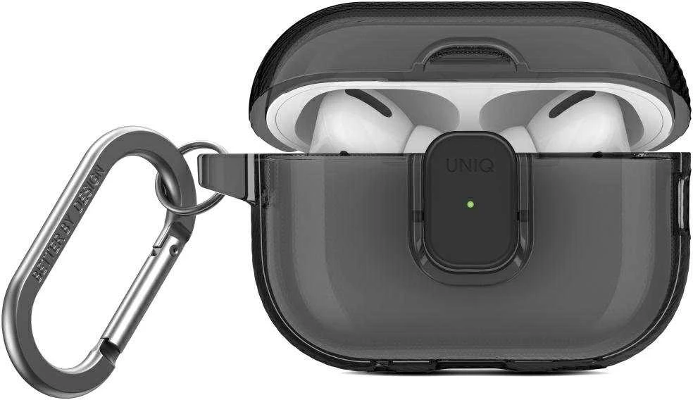 Dėklas UNIQ Glase Pro skirtas AirPods Pro 2 Lock Dėklas smoke