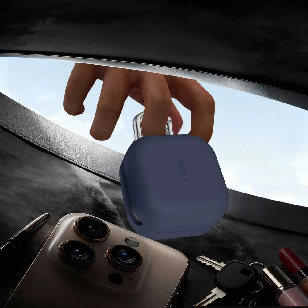 Dėklas Tech-Protect Silicone Hook Samsung Galaxy Buds 4 / 4 Pro Dusty Rožinė