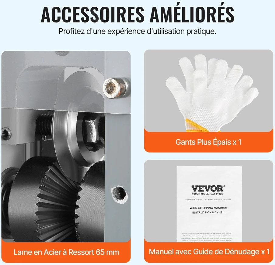 VEVOR Automatinis vielos nuėmimo aparatas 1,5–30 mm