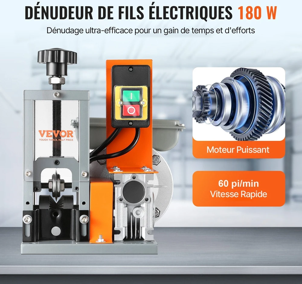 VEVOR Automatinis vielos nuėmimo aparatas 1,5–30 mm