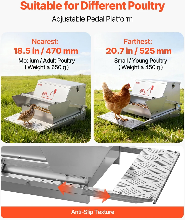 VEVOR Automatinė vištų lesyklė 11.34 kg